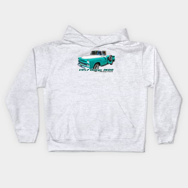 1957 Dodge D100 Pickup Truck Kids Hoodie by Gestalt Imagery